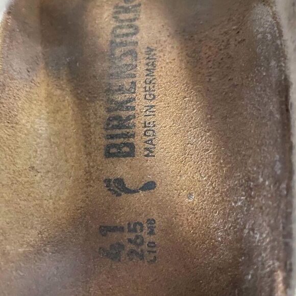 Birkenstocks Women’s Arizona Sandals Boho Shiny narrow fit Gold Sz 41 - Picture 2 of 4